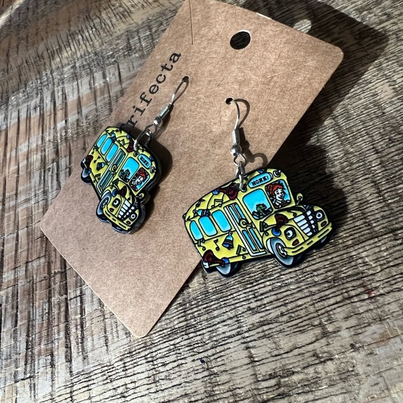 Magic School Bus Acrylic Earrings - Picture 2 of 2